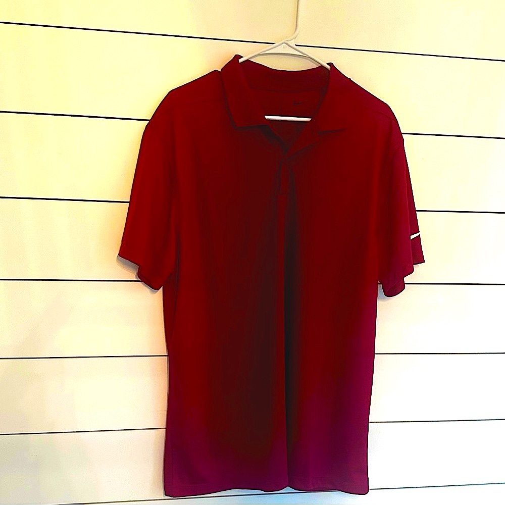 Men’s Nike Dry- Fit Golf Polo maroon size large